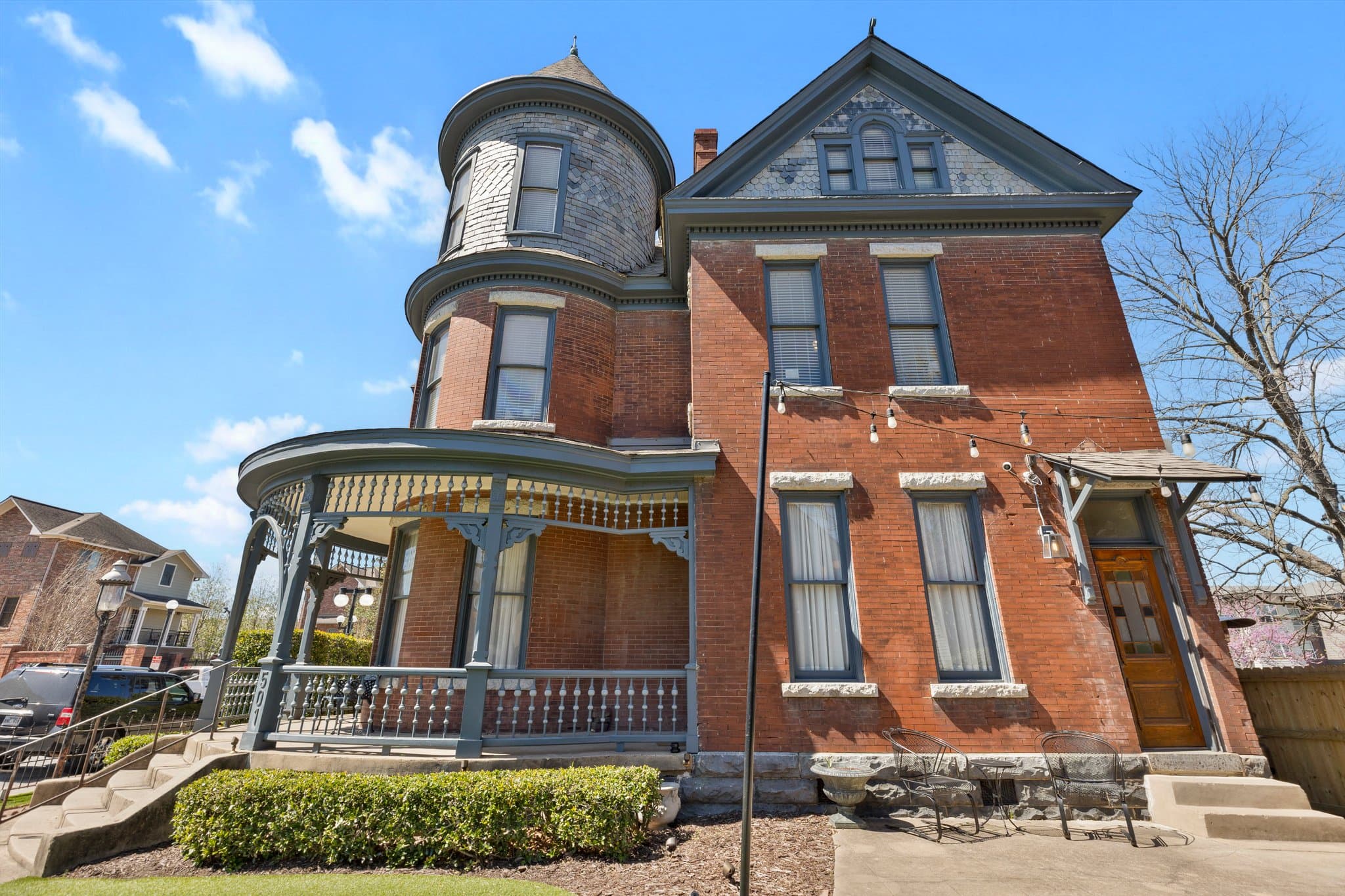 Historic brick exterior — rental property